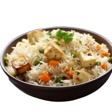 Scrumptious Paneer Pulao, a fragrant rice dish with succulent paneer cubes.